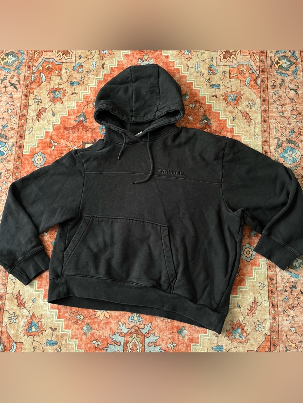 Martine Rose Black Twisted Hoodie